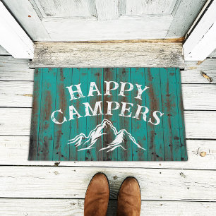 Paillasson Camping Mountain Adventure Turquoise Happy Campers