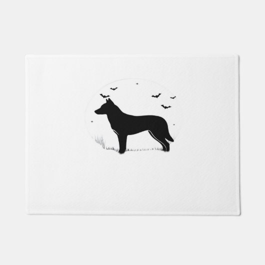 Paillasson Canaan Chien - Halloween Lune Silhouette Classique (Devant)