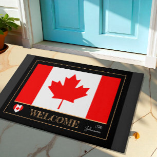Paillasson Canada house mat, Canadian Flag sports / Bienvenue
