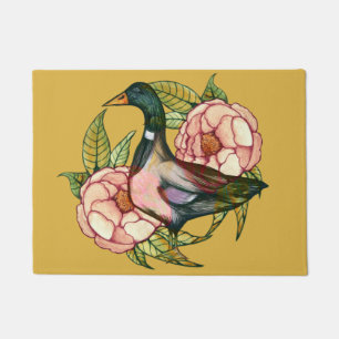 Paillasson Canard colvert pivoine amoureux de la nature