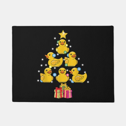Paillasson Canard en caoutchouc Noël Arbre canard canard Noël (Devant)