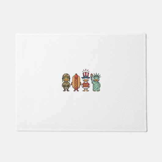 Paillasson Canard patriotique et chemise vectorielle vintage  (Devant)