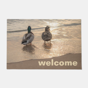 Paillasson Canards de Mallard sur la plage