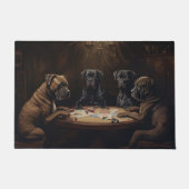 Paillasson Cane Corso Chiens Jouer Poker Art (Devant)