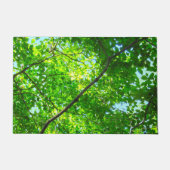 Paillasson Canopée verte, Branches feuillues avec ciel bleu (Devant)