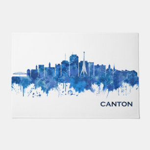 Paillasson Canton Ohio Skyline Blue