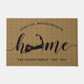Paillasson Cape Cod Home Town Personnalisée (Devant)
