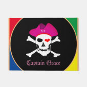 Paillasson Capitaine Grace - Pirate house mat, Pirates Flag (Devant)