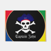 Paillasson Capitaine John - Pirate house mat, Pirates flag (Devant)