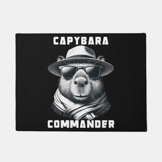 Paillasson Capybara Avec Lunettes De Soleil Capy Commander (Devant)