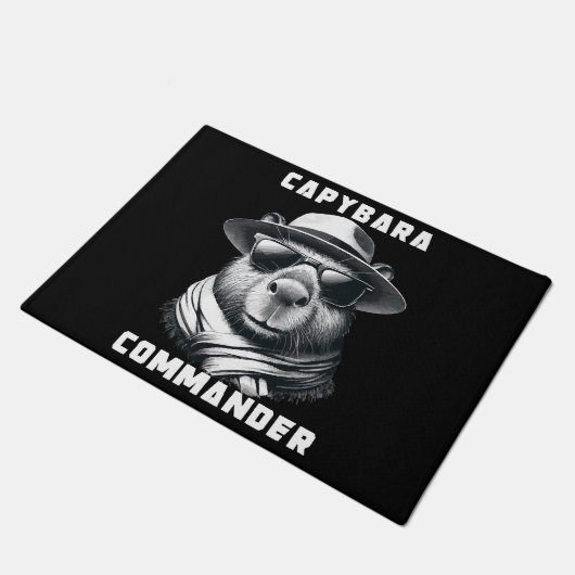 Paillasson Capybara Avec Lunettes De Soleil Capy Commander (Incliné)