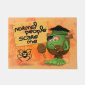 Paillasson Caractère Frankenstein de 'Normal People Scare Me' (Devant)
