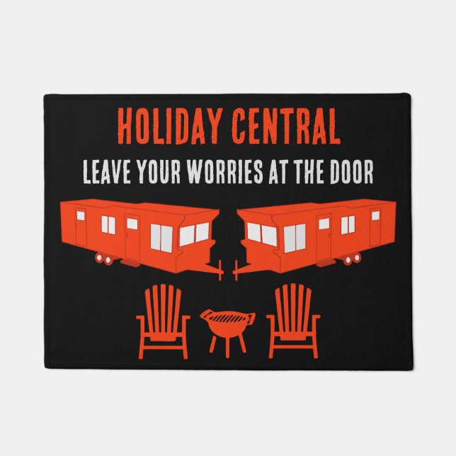 Paillasson Caravane statique cadeau maison (Devant)