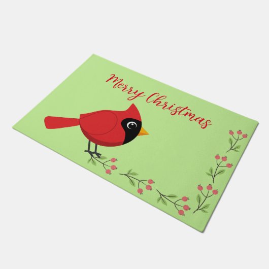 Paillasson Cardinal Rouge Cardinal Cardinal aux Fleurs (Incliné)