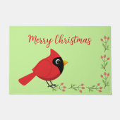 Paillasson Cardinal Rouge Cardinal Cardinal aux Fleurs (Devant)