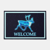 Paillasson Caribou bleu (rennes) - Bienvenue (Devant)