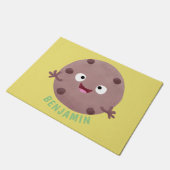 Paillasson Caricature de biscuit à puce en chocolat (Incliné)