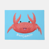 Paillasson Caricature de crabe rouge cuite (Devant)