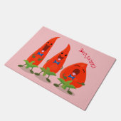 Paillasson Caricature de piments chantants mignons (Incliné)