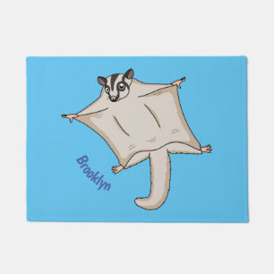 Paillasson Caricature de planeur de sucre volant mignon