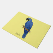 Paillasson Caricature d'oiseau macaw Hyacinth (Incliné)