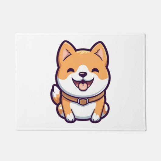 Paillasson Caricature mignonne Shiba Inu (Devant)