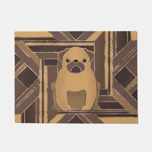 Paillasson Carlin Art déco - Pastel Gold (Devant)