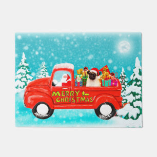 Paillasson Carlin chien Noël Père Noël livraison Camion