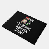 Paillasson Carlin Noël Arbre Lumière Père Noël Chien Noël Pug (Incliné)