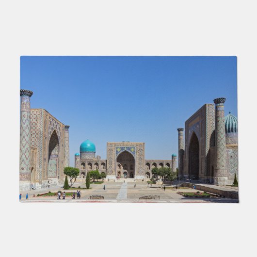 Paillasson Carré Registan - Samarkand, Ouzbékistan, Asie (Devant)