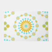 Paillasson Carrelage Bleu Orange Et Jaune Espagnol Motif (Devant)