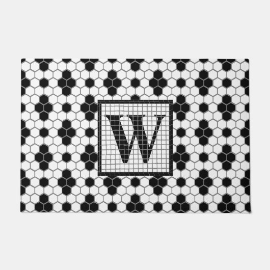 Paillasson Carrelage hexadécimal Imprimer Monogramme Porte (Devant)