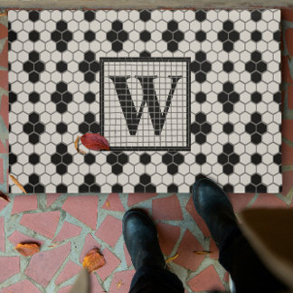 Paillasson Carrelage hexadécimal Imprimer Monogramme Porte
