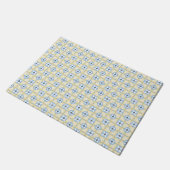 Paillasson Carrelage jaune et bleu (Incliné)