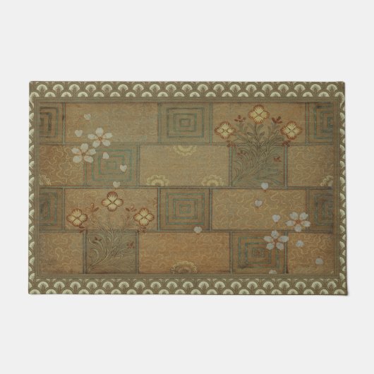 Paillasson Carrelage vert chaud Walter Crane Designs (Devant)