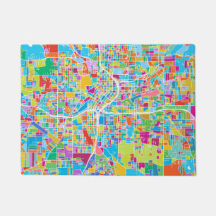 Paillasson Carte colorée d'Atlanta