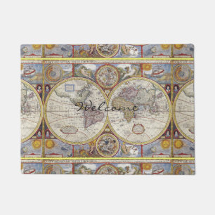 Paillasson Carte de cru de voyageur du monde