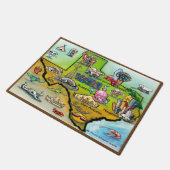 Paillasson Carte de dessin du Texas (Incliné)