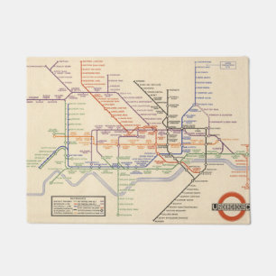 Paillasson Carte des chemins de fer au fond de Londres