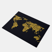 Paillasson Carte du monde des points d'or (Incliné)