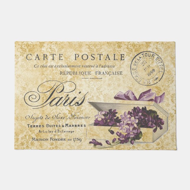 Paillasson Carte Postale Paris Lilacs (Devant)