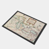 Paillasson Carte vintage des Grands Lacs (Incliné)