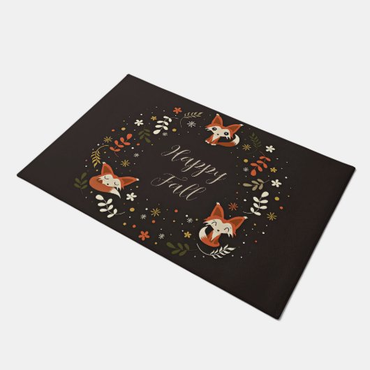 Paillasson Cas Foxes with customizable text (Incliné)