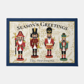 Paillasson Casse-noix blanc Bleu et beige (Devant)