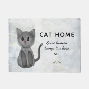 Paillasson Cat Home - Certains humains vivent ici aussi -