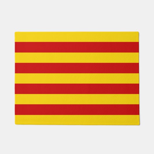 Paillasson Catalogne - Drapeau et Catalan - La Senyera (Devant)