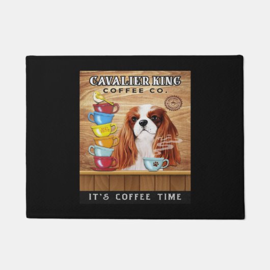 Paillasson Cavalier King Charles Spaniel Chien Café (Devant)