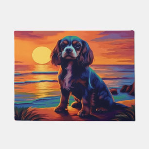 Paillasson Cavalier King Charles Spaniel Coucher / Lever de s