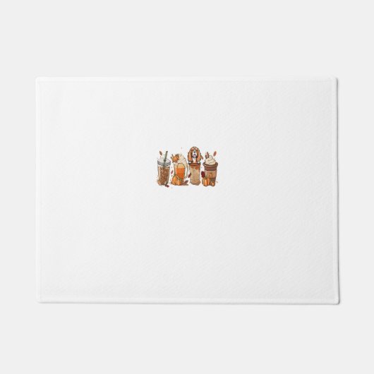 Paillasson Cavalier King Charles Spaniel Fall Café Hallowee (Devant)