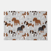 Paillasson Cavalier King Charles Spaniel Paws and Bones (Devant)
